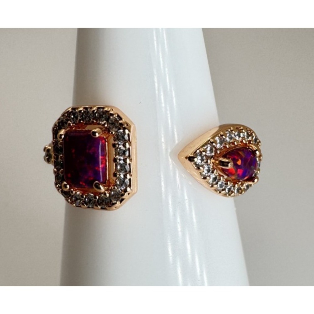 Size 6 Bomb Party July Ring - RBP6239 Next Level Class - Ruby Fire Opal